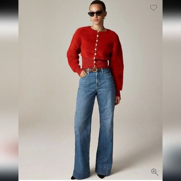 J.Crew Fitted-waist cardigan in fuzzy yarn - Picture 10 of 10